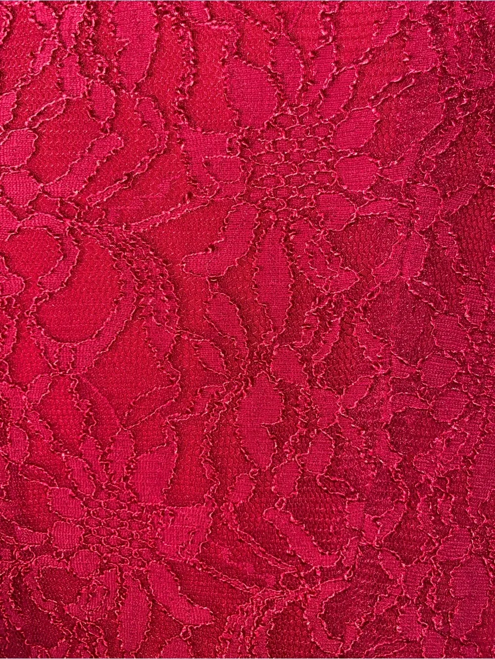 Ralph Lauren Red Lace V‑Neck Sleeveless Sheath Dress, Size 16, Holiday